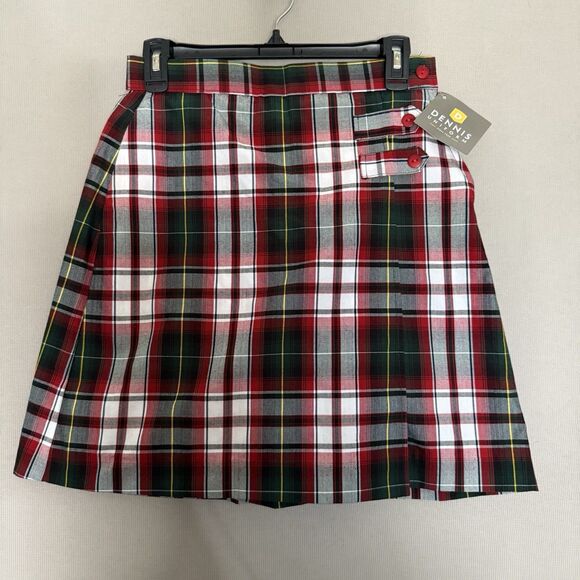 Dennis Uniform Bruce Plaid Skort Skirt J5 Junior Double Tab Multicolor NWT - Picture 1 of 8